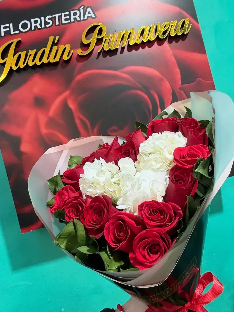 Ramo de Rosas Rojas Envuelto en Rojo a domicilio en Manizales — Jardín Primavera Floristería